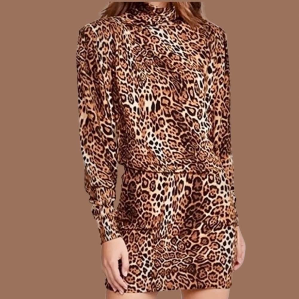 Ronny Kobo Leopard Print Dress - Size S